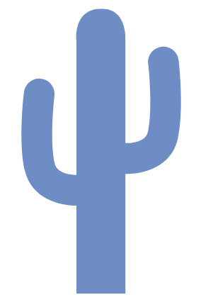 Icon outline of a saguaro cactus, which is part of the logo for Arizona Career Hub